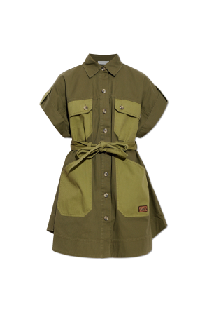 Cotton jacket with belt