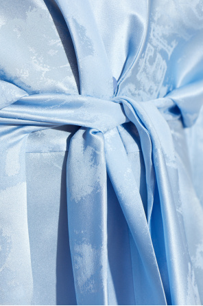 Balenciaga Vestido de seda con cinturón