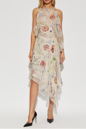 Alexander McQueen Silk dress with floral motif