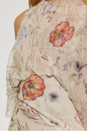 Alexander McQueen Silk dress with floral motif