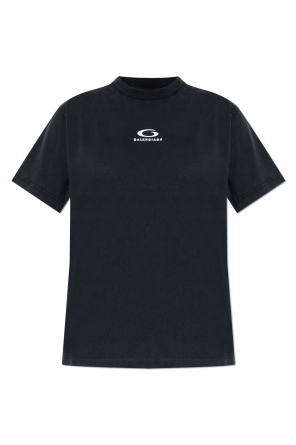 Camiseta de materiales combinados od Balenciaga