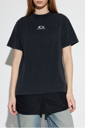 Balenciaga Camiseta de materiales combinados