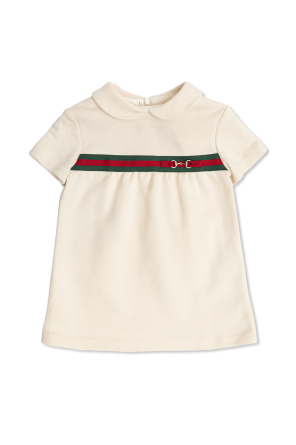 Cotton dress with collar