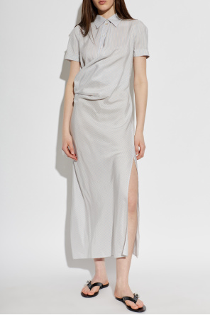 Alexander McQueen Silk dress with draping