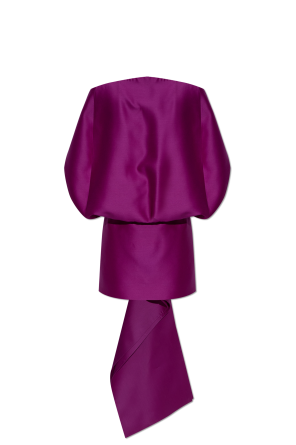Vestido de lana de corte asimétrico