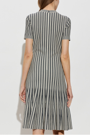 Alexander McQueen Vestido con estampado de rayas