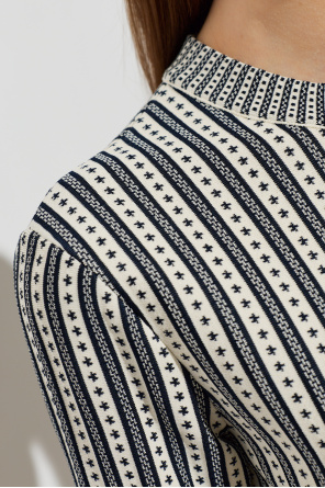 Alexander McQueen Vestido con estampado de rayas