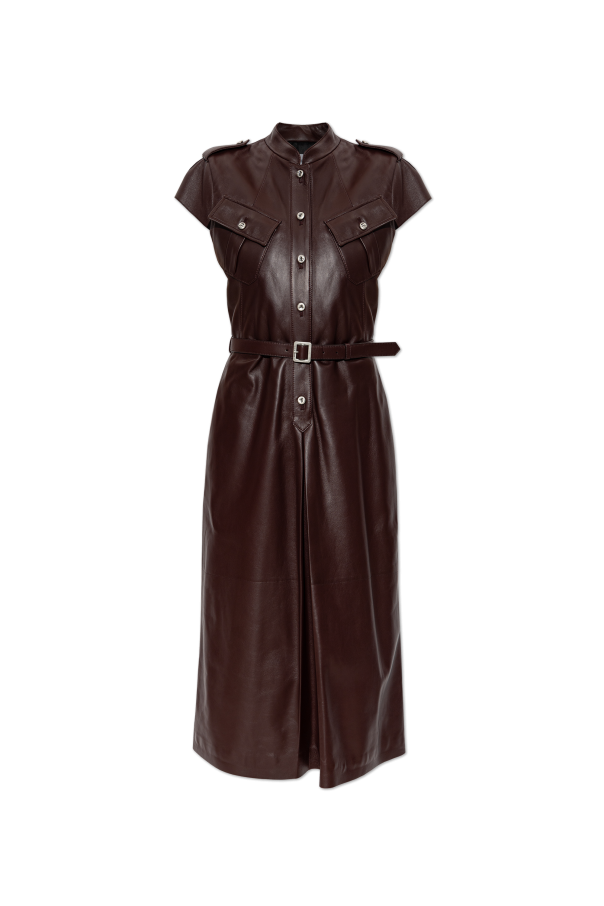 Leather dress with belt od Alexander McQueen
