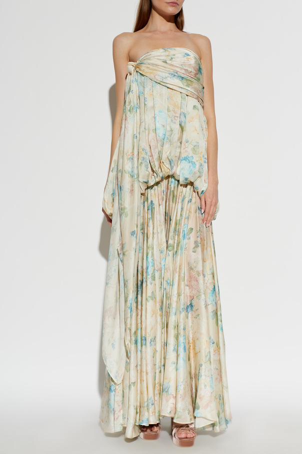Zimmermann Vestido de seda con motivo floral