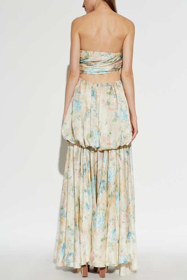 Zimmermann Vestido de seda con motivo floral