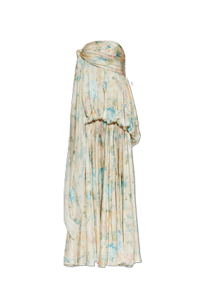 Seidenkleid mit floralem Muster