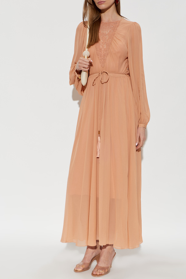Zimmermann Vestido com detalhe em renda no decote