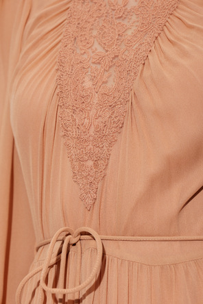 Zimmermann Vestido com detalhe em renda no decote