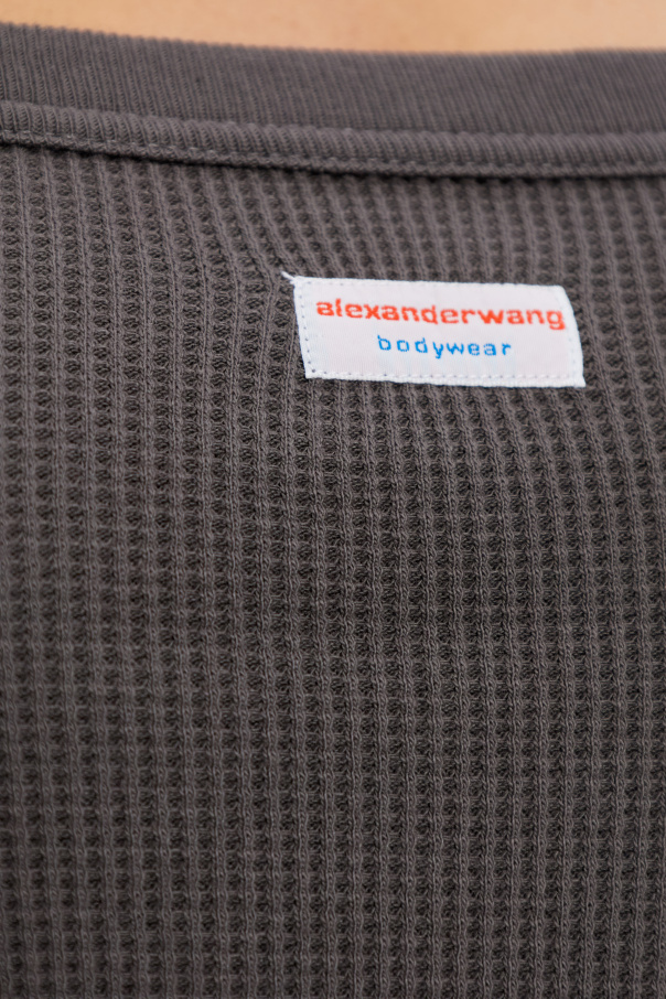 Alexander Wang Ribbed slip dress with spaghetti straps