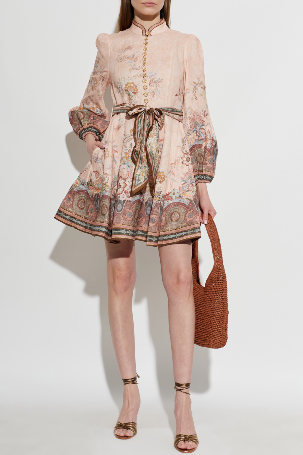 Zimmermann Linen dress with floral motif