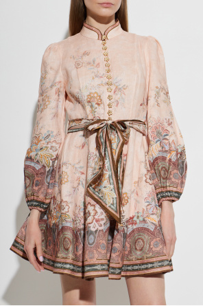 Zimmermann Linen dress with floral motif