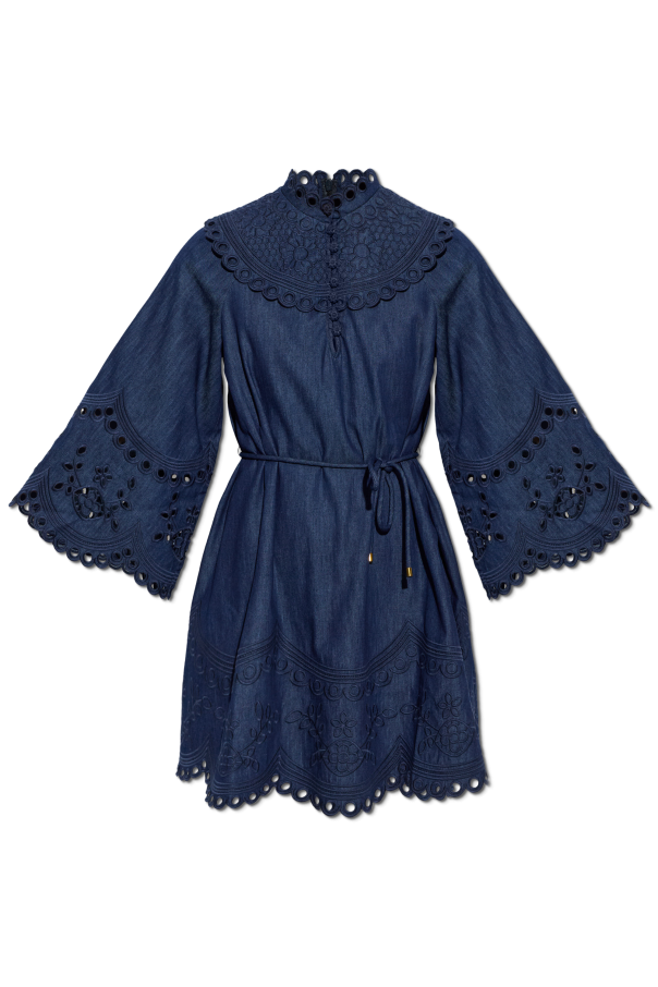 Denim dress with a waist belt od Zimmermann