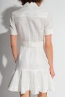 Zimmermann WHITE Belted linen dress