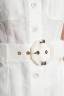 Zimmermann WHITE Belted linen dress