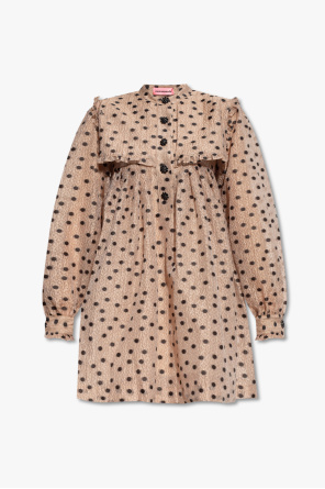 The Marc Jacobs Kids all-over logo print twill over-shirt Brown