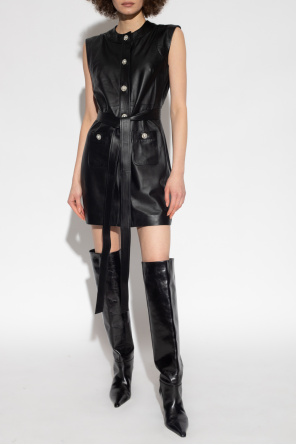 Custommade ‘Jada’ leather oscuro dress