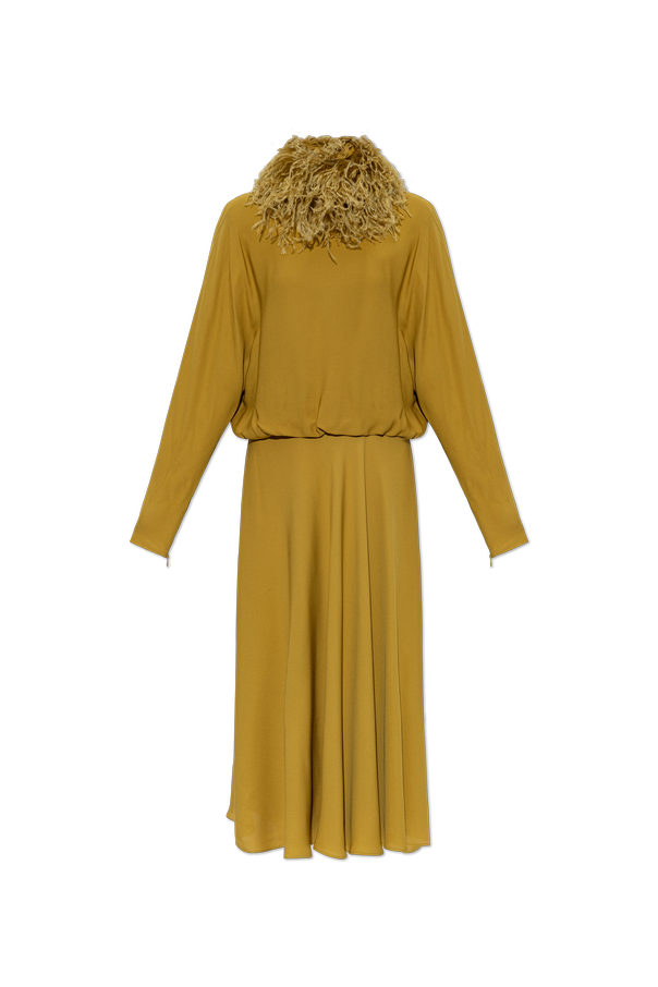Silk dress with ostrich feathers od Valentino Garavani