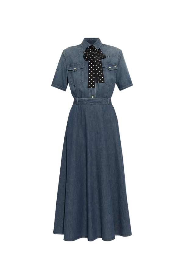 Denim dress with belt od Valentino Garavani