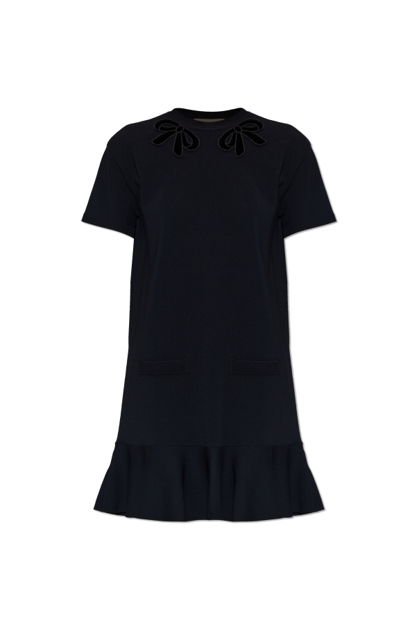 Dress with velvet appliqués od Valentino Garavani