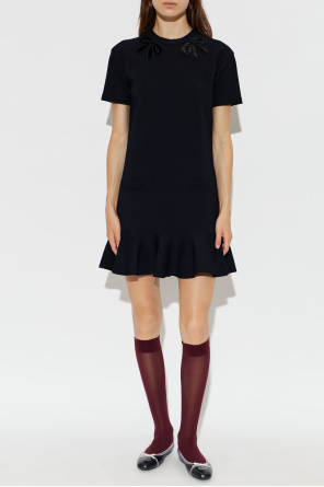 Valentino Garavani Kleid mit Samtapplikationen