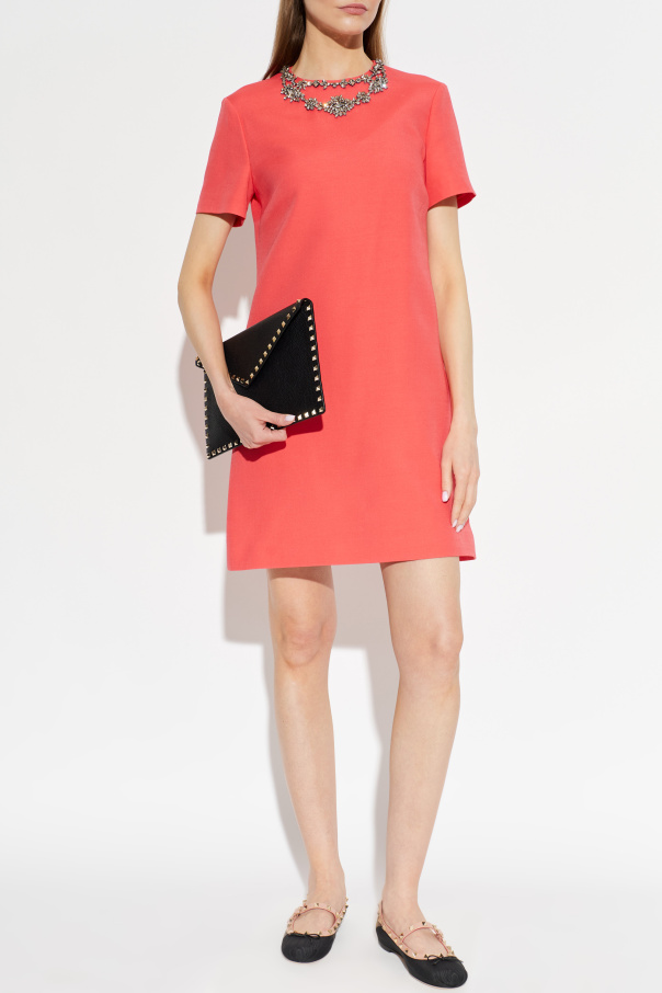 Valentino Garavani Dress with shimmering crystals at the neckline