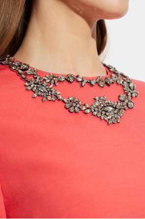 Valentino Garavani Dress with shimmering crystals at the neckline