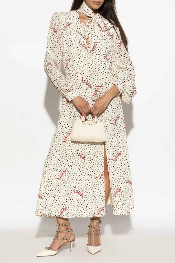 Valentino Garavani Silk dress with polka dot pattern