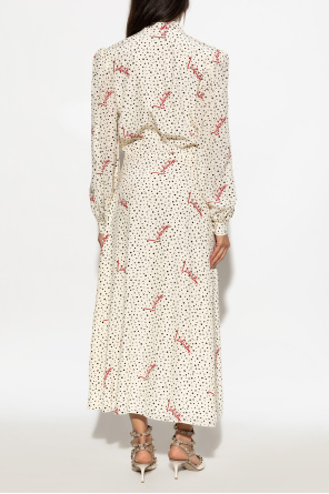 Valentino Garavani Silk dress with polka dot pattern