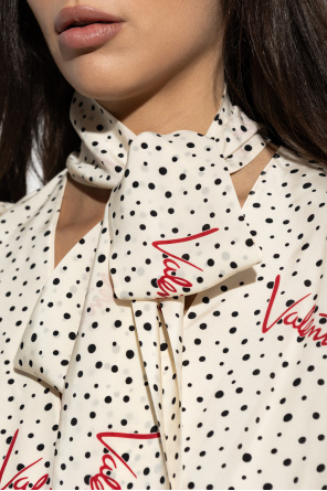 Valentino Garavani Silk dress with polka dot pattern