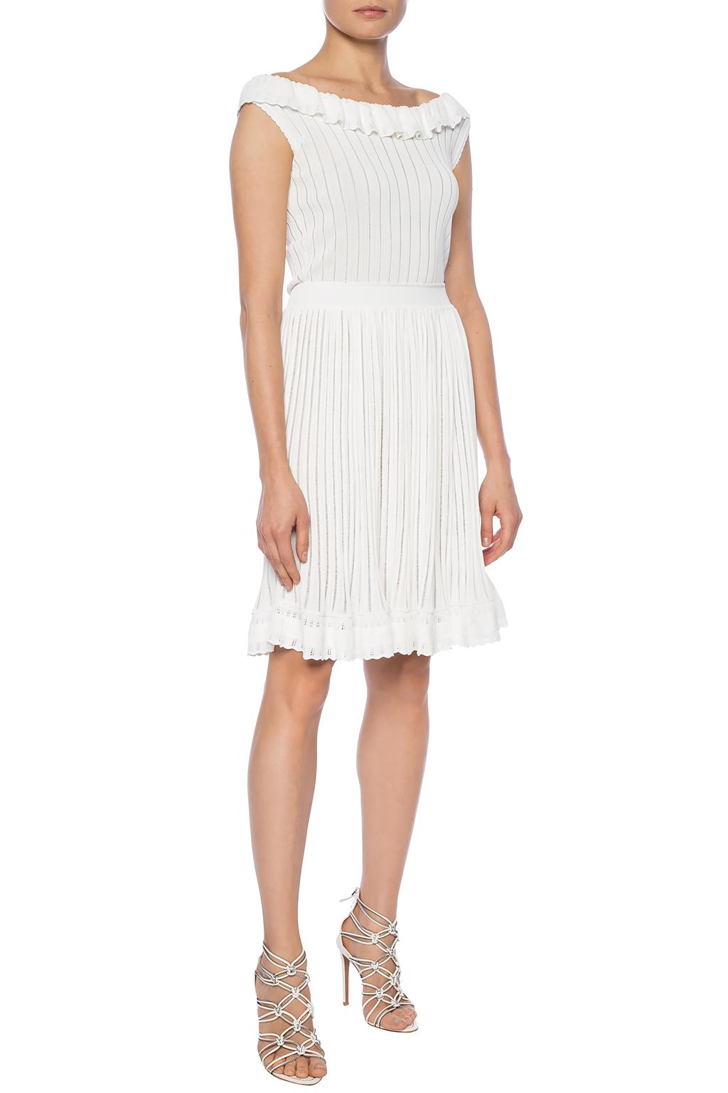 ribbed dress with ruffles