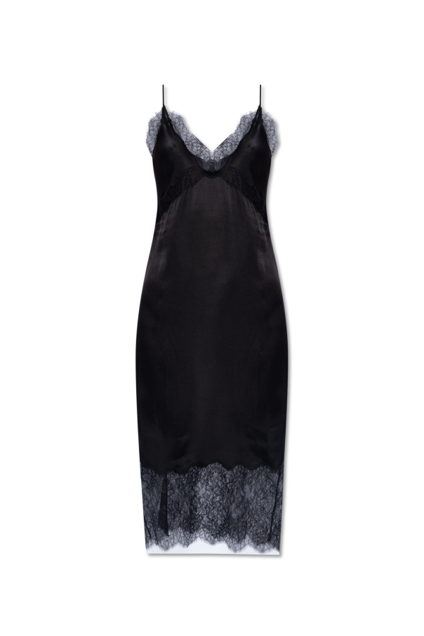 Anine Bing Satynowa sukienka na ramiączkach ‘Amelie’