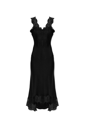 Dress with lace inserts