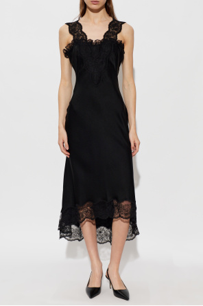 Alexander McQueen Vestido com inserções de renda