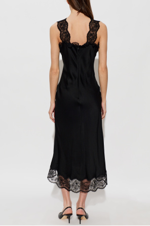 Alexander McQueen Vestido com inserções de renda