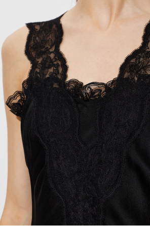 Alexander McQueen Vestido com inserções de renda