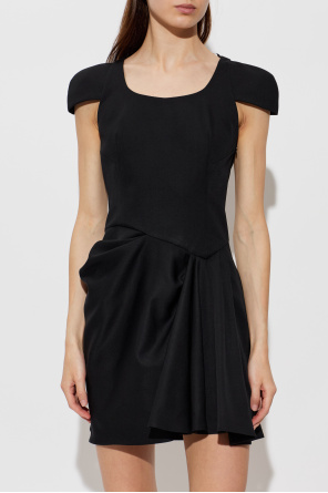 Alexander McQueen Vestido con drapeado