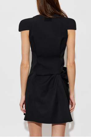 Alexander McQueen Vestido con drapeado