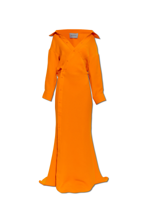 Balenciaga Vestido de seda de manga comprida