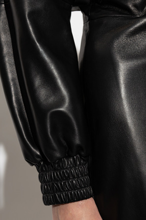 Balenciaga Długa skórzana sukienka