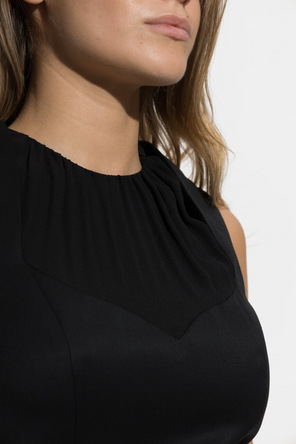 Alexander McQueen Vestido de seda de corte ajustado