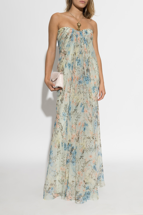 Alexander McQueen Silk dress with floral motif