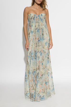 Alexander McQueen Silk dress with floral motif