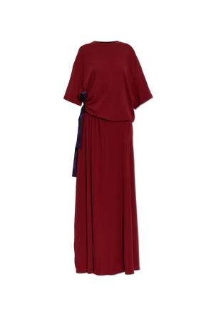 Dress with decorative side tie