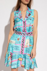 Moschino colville Oh Lala ruched silk dress Camelia Blue