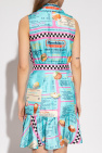 Moschino colville Oh Lala ruched silk dress Camelia Blue